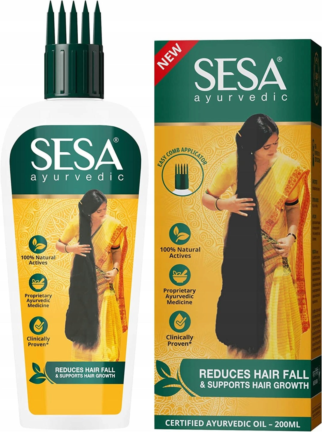Olejek do włosów ajurwedyjski 2x Sesa Ayurveda Mieszanka na porost 200 ml