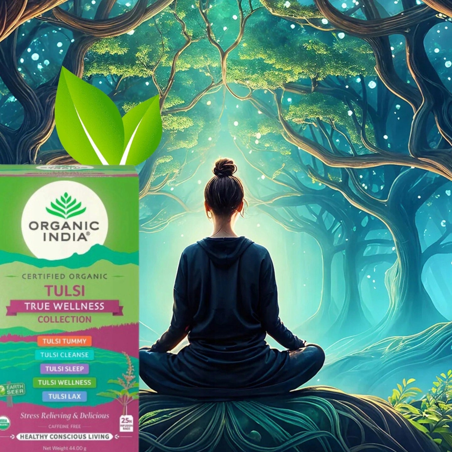 Herbata ziołowa tulsi true wellness collection 50 torebek indie ayurveda