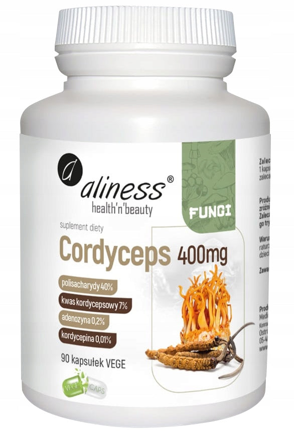 Cordyceps Fungi 2x 400 mg 90 kapsułek maczużnik chiński energia odporność