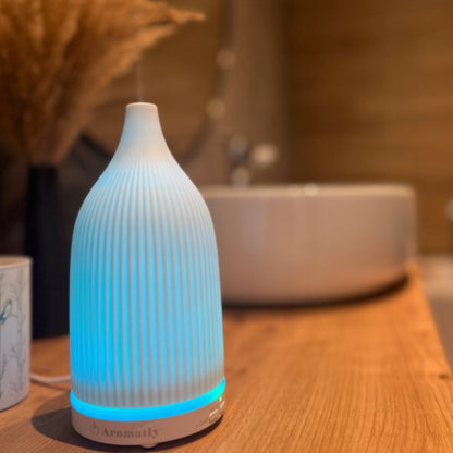 Dyfuzor zapachowy ceramiczny aromaterapia nocna lampka 2w1 na prezent