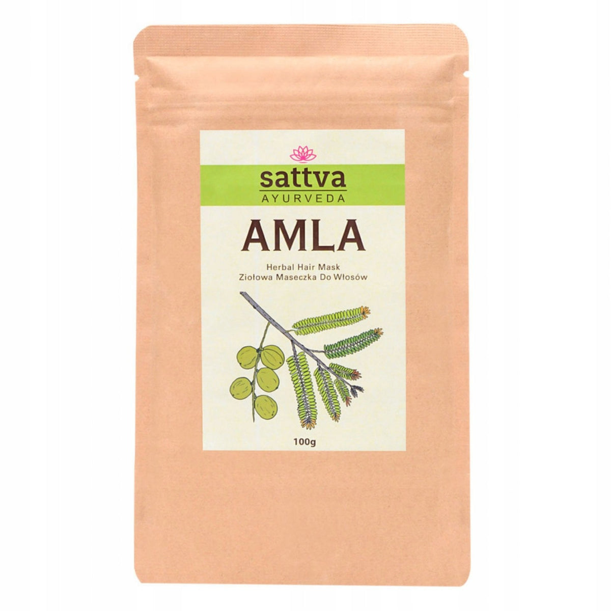 Maseczka ziołowa do włosów ajurwedyjska amla Sattva herbal powder 4x100g