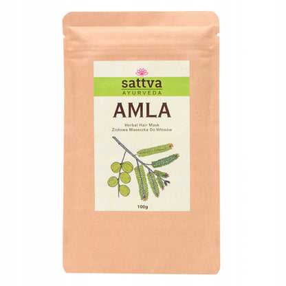 Maseczka ziołowa do włosów ajurwedyjska amla Sattva herbal powder 4x100g
