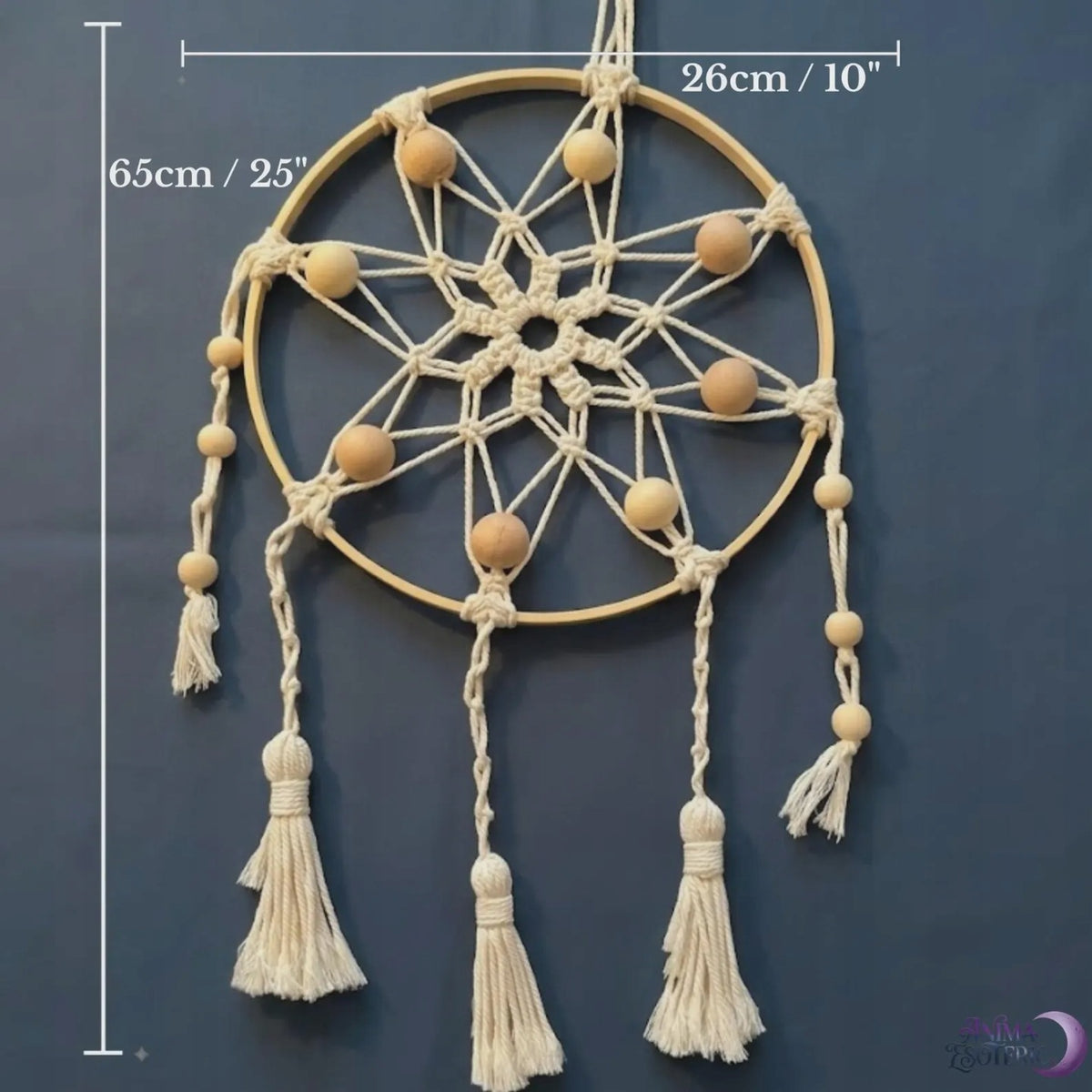 Łapacz snów z makramy hand made rękodzieło dekoracja ścienna w stylu boho