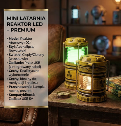 Latarenka halloween reaktor atomowy led latarnia sci-fi prezent
