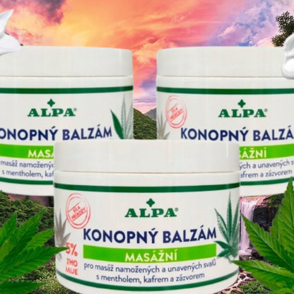 Balsam konopny Alpa przeciwbólowy nawilżający na zapalenia do masażu 3x250 ml