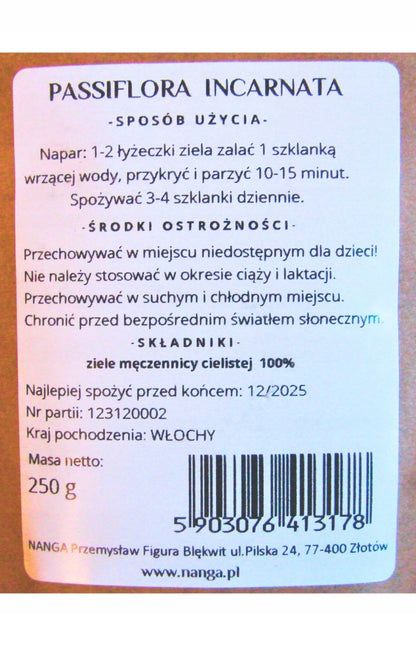 Passiflora zioła naturalne na stres bio adaptogen 2x 250g