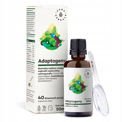 Adaptogeny Ashwagandha naturalne zioła w kroplach 2x50ml