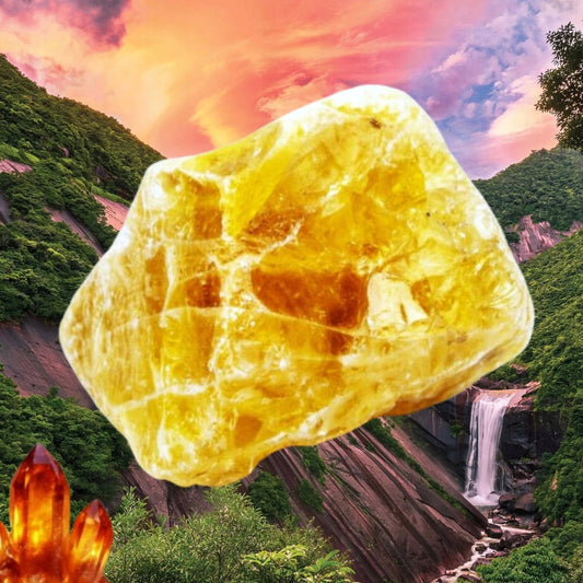 Cytryn kamień naturalny nieoszlifowany duży optymalizacja energii czakr