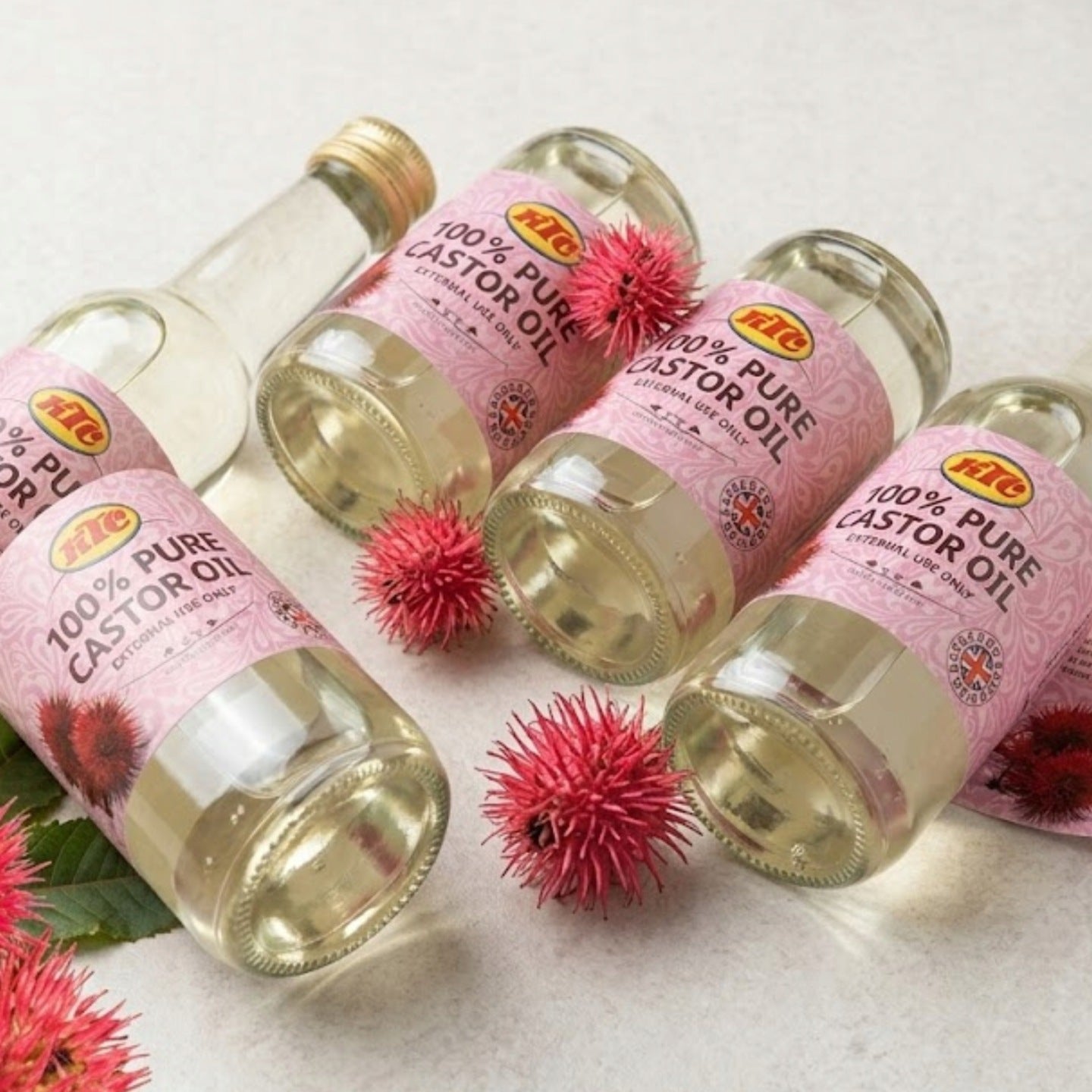Olej rycynowy na skórę brwi i rzęsy KTC z Indii do pielęgnacji 2x250 ml