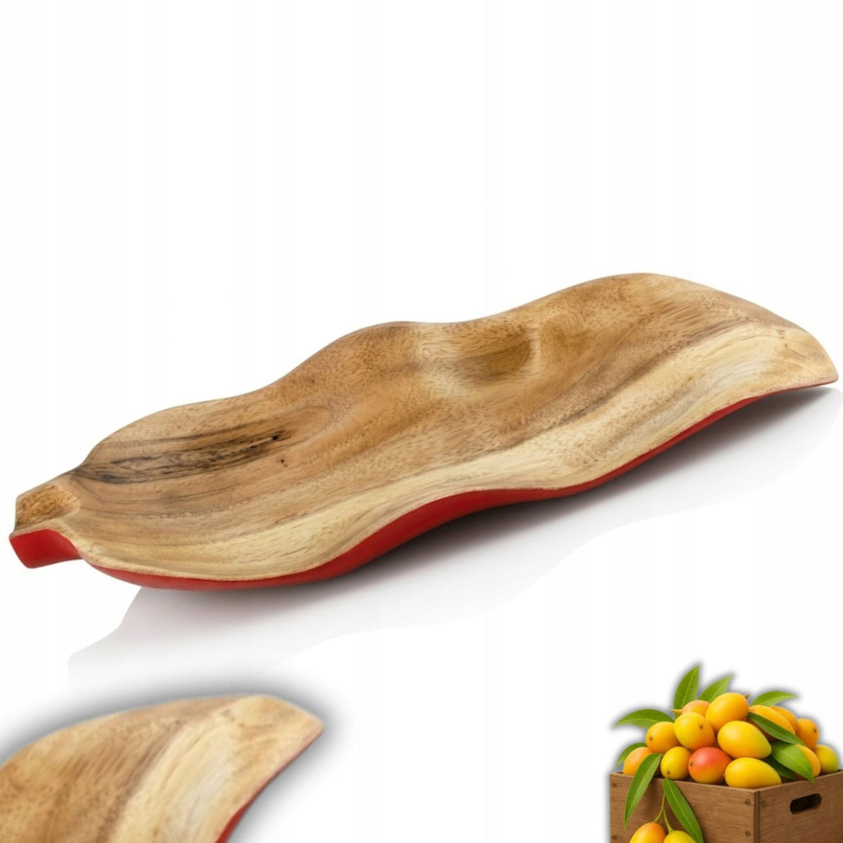 Patera miska naturalna z drzewa mango ręcznie robiona w tajlandii dekoracja