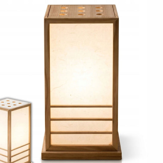Lampa japońska stojąca ręcznie wykonana dekoracyjna japoński papier shoji