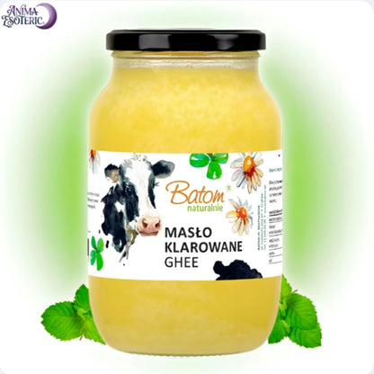 Masło klarowane ghee - oczyszczone Batom 1l do smażenia pieczenia