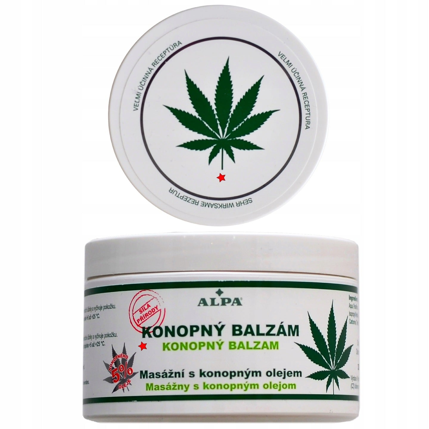 Balsam konopny Alpa przeciwbólowy nawilżający na zapalenia do masażu 3x250 ml