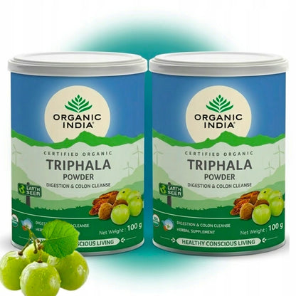 Ajurwedyjska mieszanka trzech owoców w formie proszku Triphala Powder 2x
