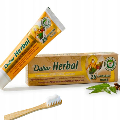 Ajurwedyjska Pasta do zębów 26 ziół bez fluoru ziołowa Dabur Herbal 100ml