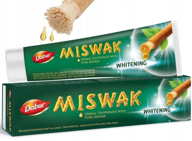 Pasta do zębów wybielająca bez fluoru Dabur Miswak Whitening 3x 100 ml