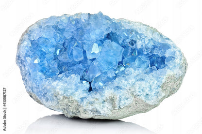 Celestyn naturalny kamień minerał z madagaskaru do optymalizacji czakr