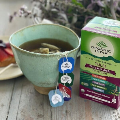 Herbata ziołowa tulsi true wellness collection 50 torebek indie ayurveda