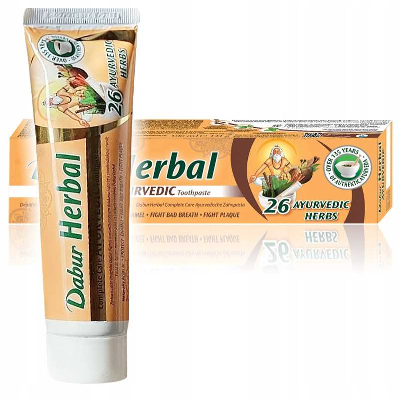 Ajurwedyjska Pasta do zębów 26 ziół bez fluoru ziołowa Dabur Herbal 100ml