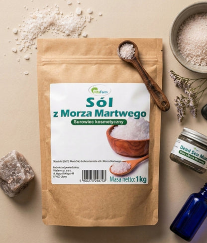 Sól z morza martwego naturalna nieoczyszczona zestaw do kąpieli 3x1kg