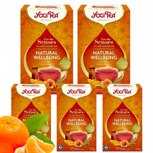 Herbata indyjska ajurweda Yogi Tea Natural olejek mandarynkowy 5x17sasz
