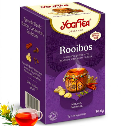 Herbata z cynamonem i goździkami Yogi Tea Rooibos 17 torebek ajurweda bio