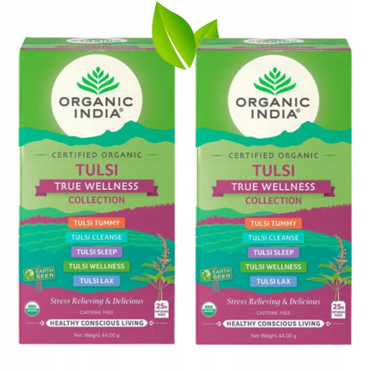 Herbata ziołowa tulsi true wellness collection 50 torebek indie ayurveda