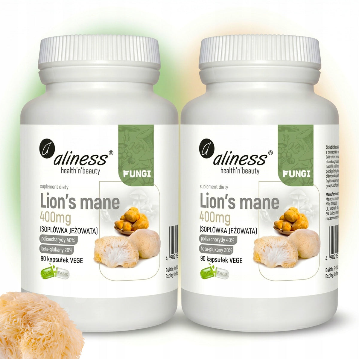 Lion's Mane Aliness Soplówka Jeżowata koncentracja trawienie 2x 90 kaps