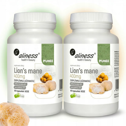 Lion's Mane Aliness Soplówka Jeżowata koncentracja trawienie 2x 90 kaps