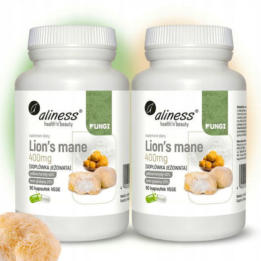 Lion's Mane Aliness Soplówka Jeżowata koncentracja trawienie 2x 90 kaps