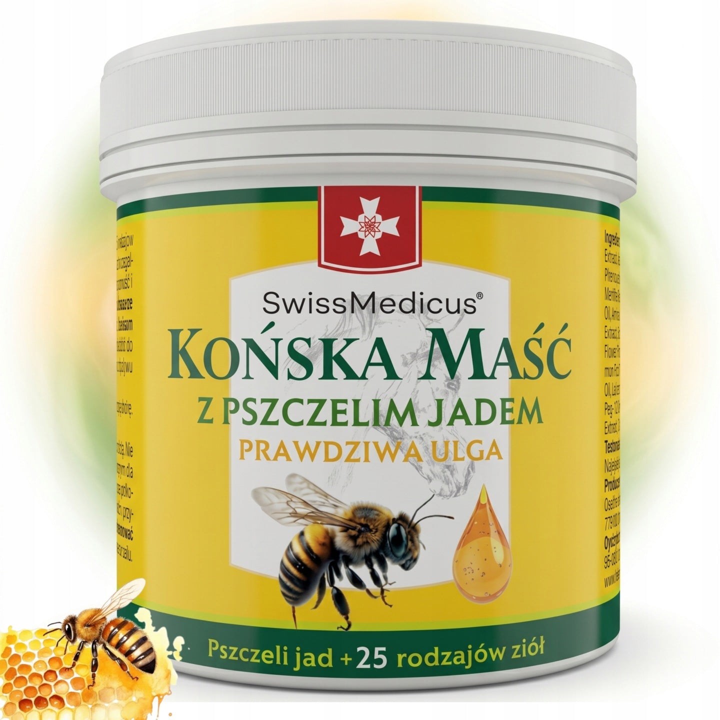 Maść końska krem z pszczelim jadem maść Swiss Medicus stawy plecy 150 ml
