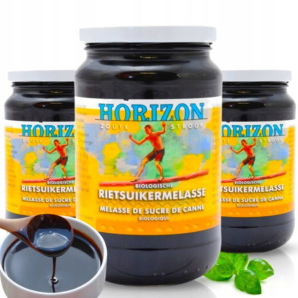 Melasa z trzciny cukrowej organiczna naturalne witaminy Horizon 3x450g