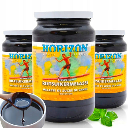 Melasa z trzciny cukrowej organiczna naturalne witaminy Horizon 3x450g