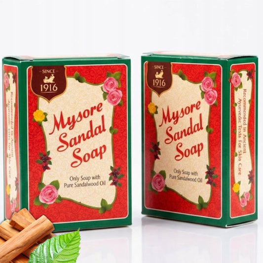 Mydło sandałowe w kostce naturalne z olejku 2x Sandal Soap Mysore 75g