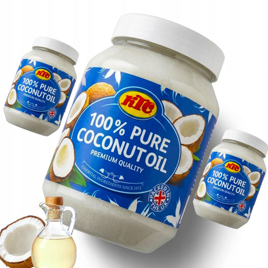 Olej kokosowy na suchą łuszczącą się skórę do twarzy włosów KTC 3x500 ml