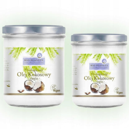 Olej kokosowy nierafinowany Bio Planete virgin eko 2x 400 ml