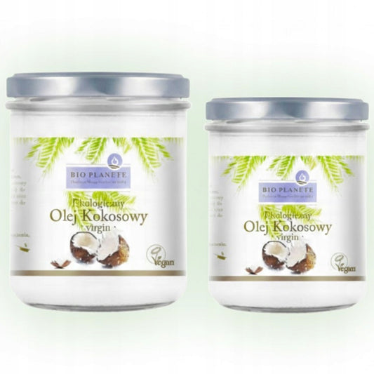 Olej kokosowy nierafinowany Bio Planete virgin eko 2x 400 ml