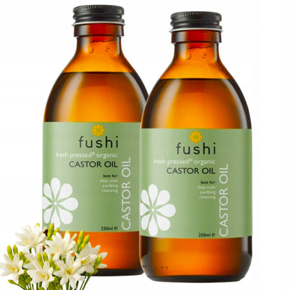 Olej rycynowy organiczny Fushi tłoczony zimno indie nierafinowany 2x250 ml