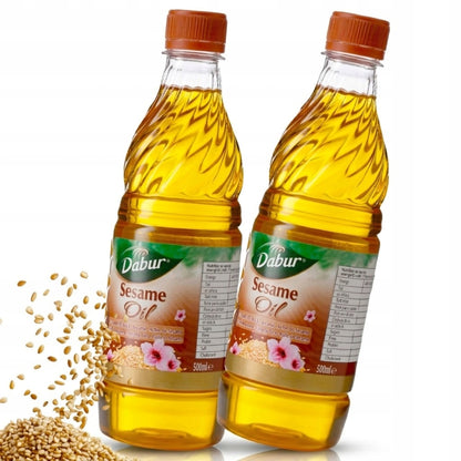 Olej sezamowy do włosów suchych Dabur regenerujący skórę głowy 2x500 ml