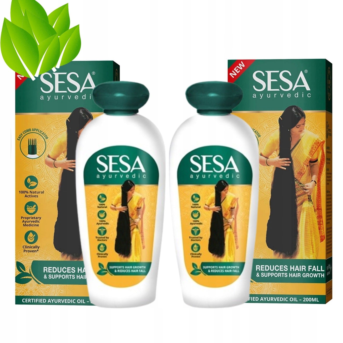 Olejek do włosów ajurwedyjski 2x Sesa Ayurveda Mieszanka na porost 200 ml