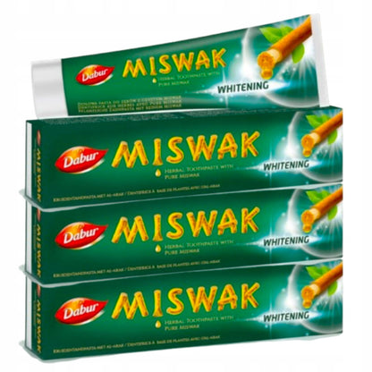 Pasta do zębów wybielająca bez fluoru Dabur Miswak Whitening 3x 100 ml