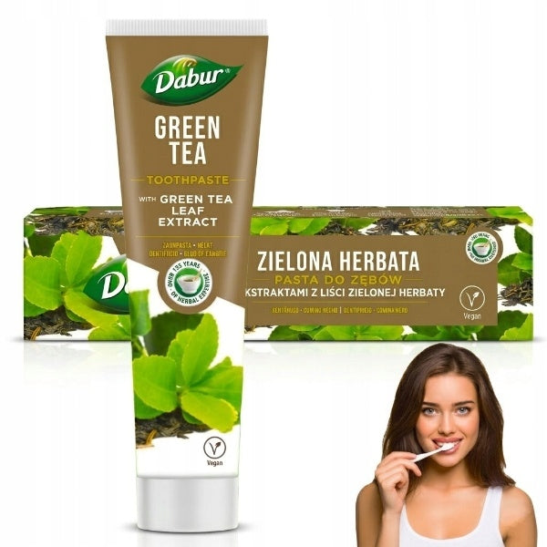 Pasta do zębów z ekstraktem z liści zielonej herbaty Dabur 100ml na oddech