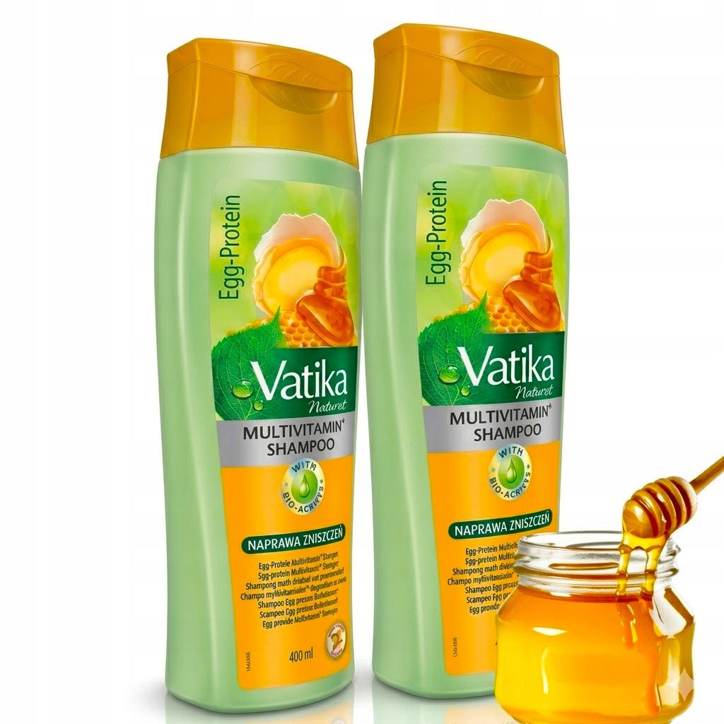 Szampon do włosów jajeczny z miodem odmładzający włosy Vatika 2x400ml Dabur