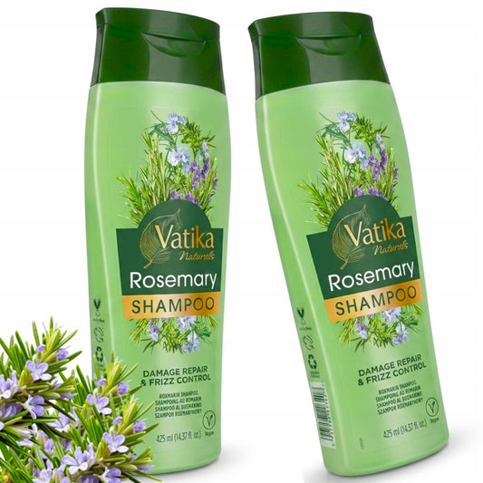 Szampon rozmarynowy nawilżający skórę głowy bio Dabur Vatika 2x425 ml