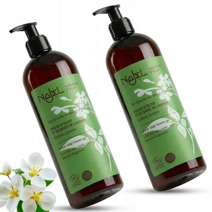 Żel pod prysznic z jaśminem Najel Aleppo jaśminowy naturalny 2x500 ml
